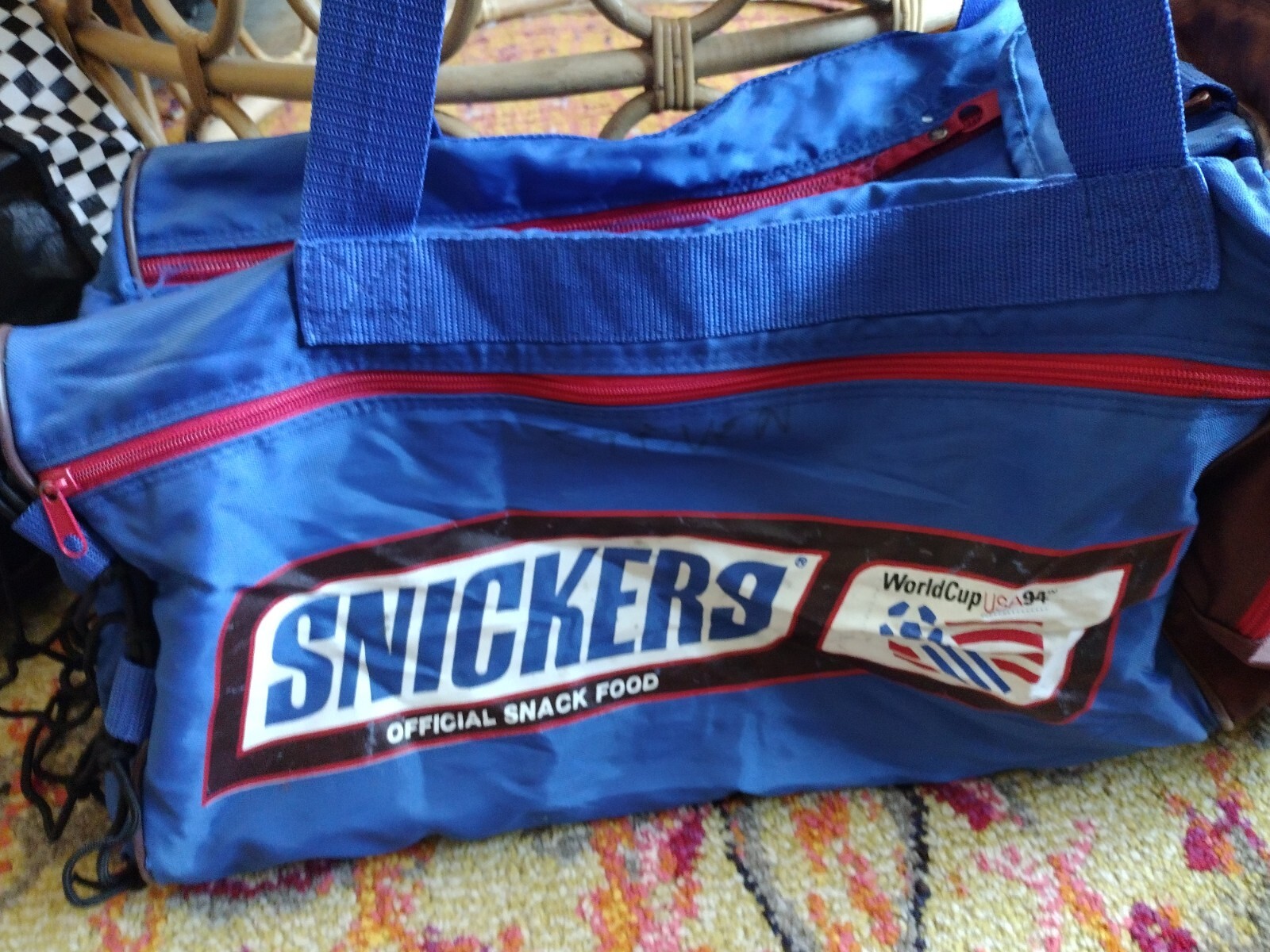 SOCCER BAG snickers WC '94 USA BAG 1994 WORLD CUP VIN… Gem