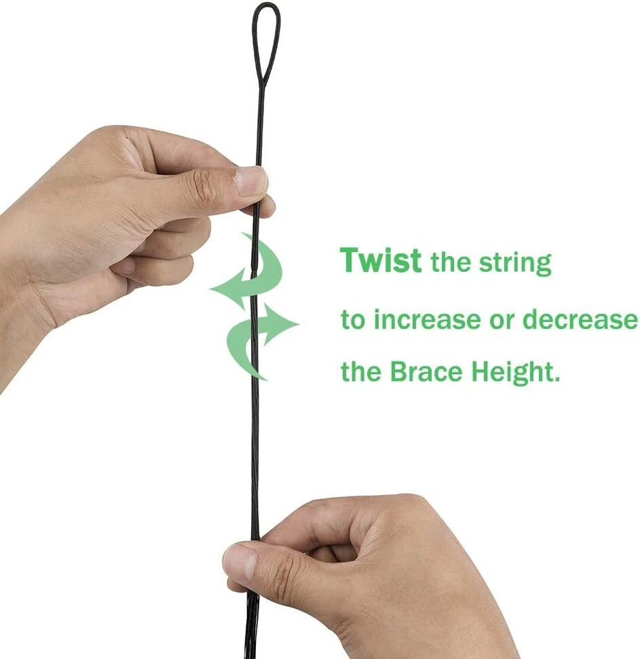 Replacement Bowstring 43-70" for Traditional Longbow Recurve Bow Hunting Target - Image 4 of 4