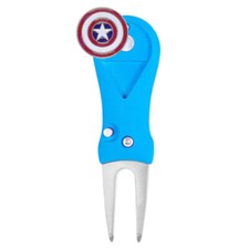 Premium Enamel Captain America Marvel Golf Ball Marker  Switchblade Divot Tool