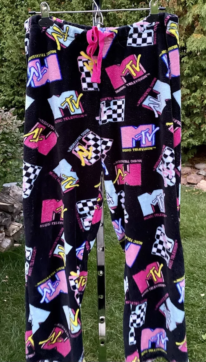 MTV Pajama Pants Lounge Fleece Comfy Cozy Size￼￼ Medium Women