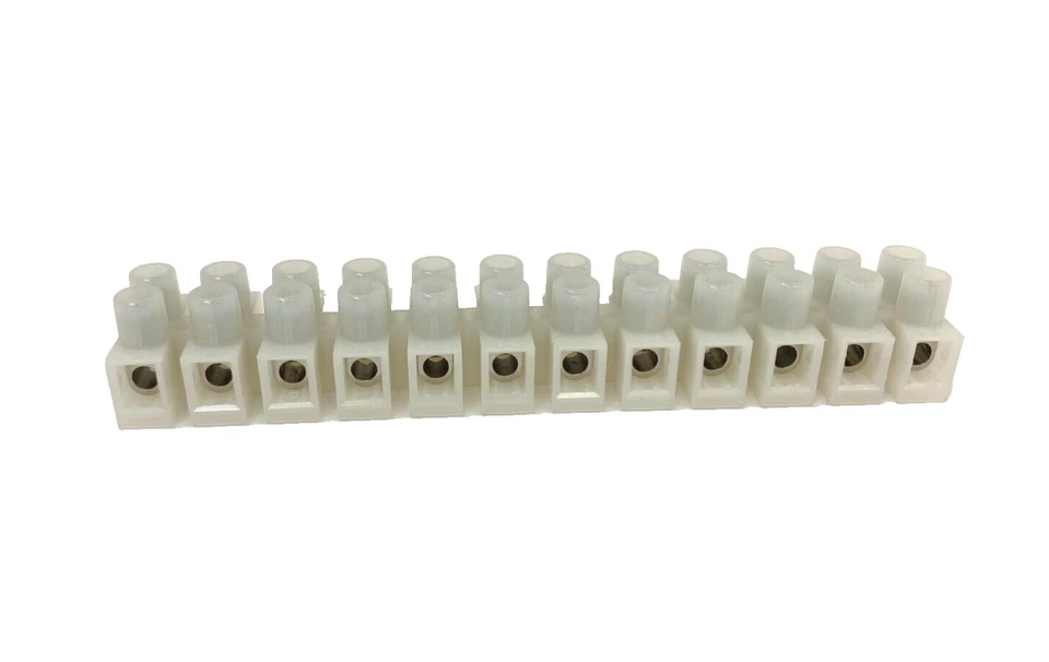 12 Pole NTE Terminal Block Barrier Strip - 10-18 Awg Soli Strand - 10.0mm Pitch - Image 2 of 4