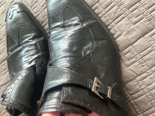 Cesare Paciotti Men's Buckle Strap Leather Dress Shoes Size 13 - Picture 6 of 7