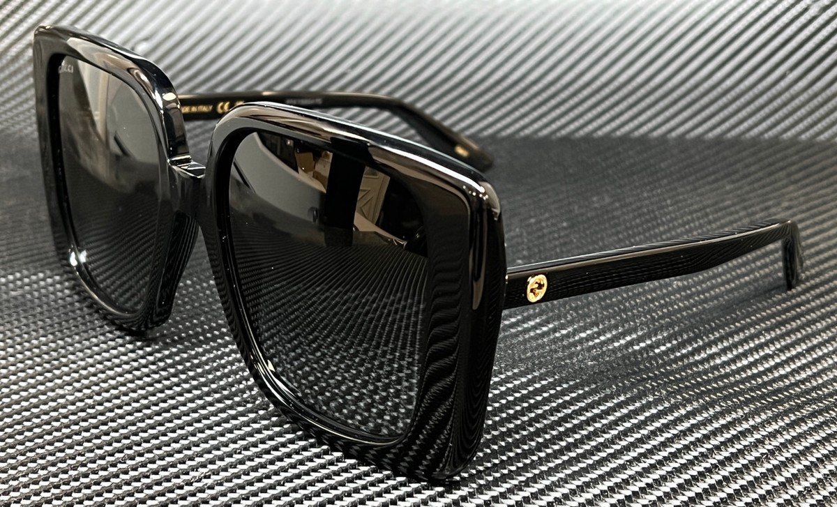 GUCCI GG1314S 001 Black Grey Women's 55 mm Large Sunglasses