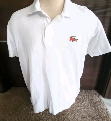 Lacoste X Netflix La casa De Papel Men’s White Polo Shirt Short Sleeve Size 7 - Afbeelding 1 van 8
