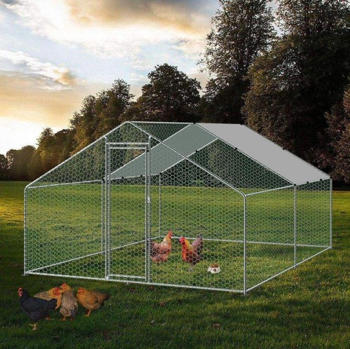 POULAILLER D'EXTERIEUR 3x4x2m, ENCLOS GRILLAGE POUR POULES, VOLAILLE, STRUCTU... - Photo 2/3