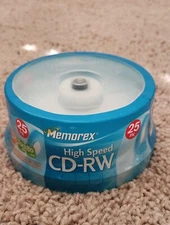 Memorex High Speed CD RW Disc 12X 700MB 80 Minutes 25 Pack  BRAND NEW