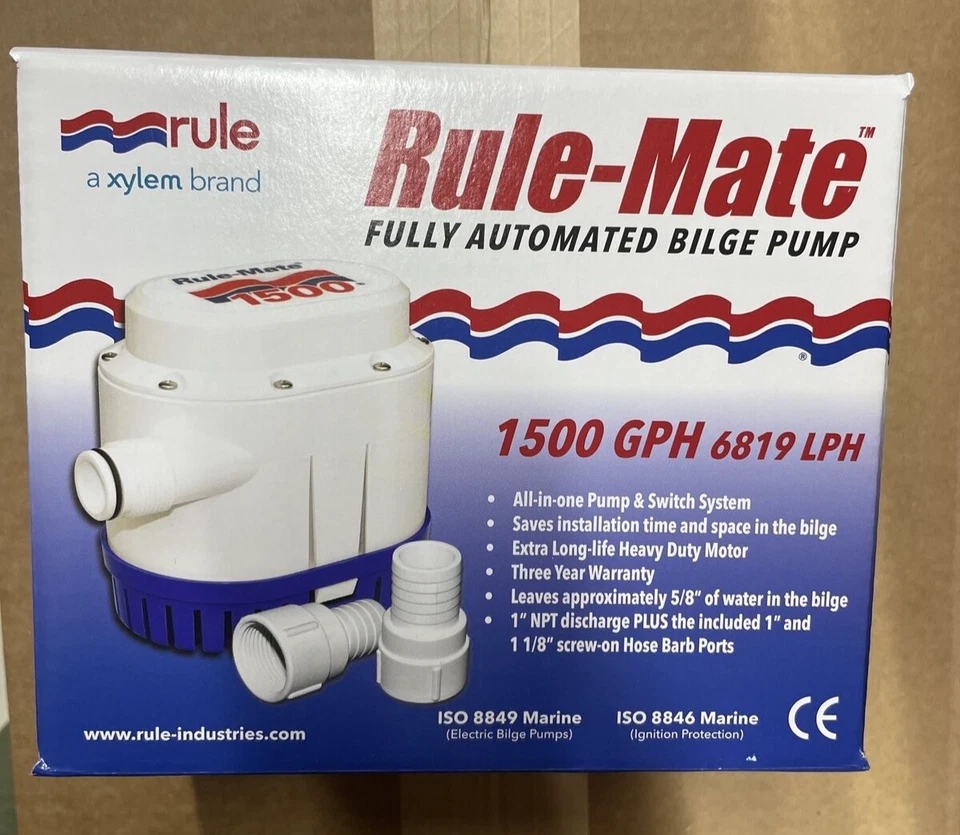 Rule RM1500 Rule-Mate 1500 GPH Fully Automated Bilge Pump 12V - Image 2 of 4