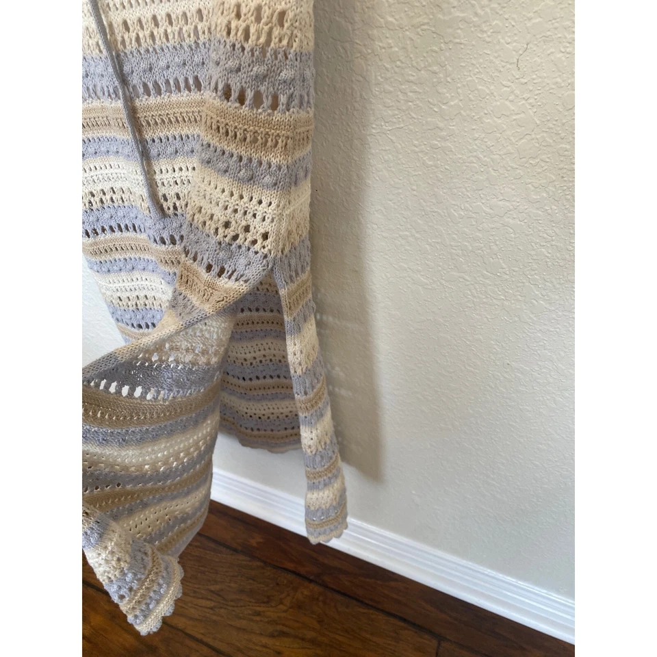 Новый без ценников Jessica Simpson Майка свитер и макси юбка крючком синий и слоновой кости средний - Изображение 4 из 4