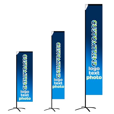Custom Rectangle Feather Flag for Business,Personalized Customized Logo Text
