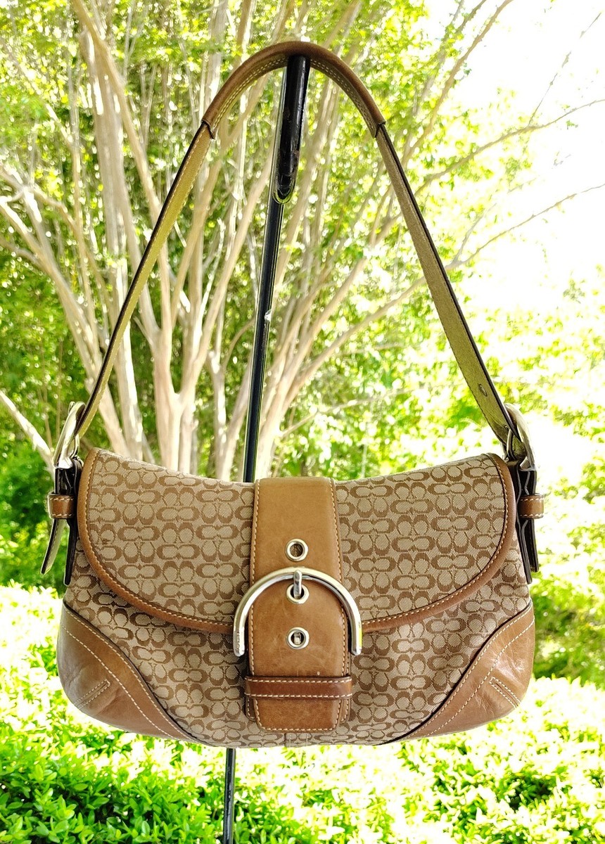 Coach 6818 SMALL Vintage Soho British Tan Leather & Signature C