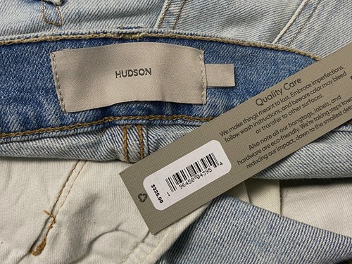 $325 Hudson Jeans Men's Blue Distressed Zack Skinny Jeans Pants Size 33W-32L - Picture 4 of 4