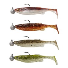 Savage Gear Rubber Fish Set with Jig Head 7.5 cm 4 Piece Fat Minnow