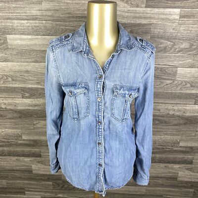Denim Shirt American Eagle Boyfriend Fit Shirt AMERICAN EAGLE