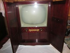 Mid-century Emerson Tv In Rare Mahogany Console Made By Ingraham Company