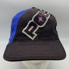 Vintage Polaris Hat Embroidered H.O.T. Black Blue Pink Crossed Finish Flags