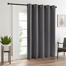 RYB HOME Blackout Curtains Grey - Thermal Insulated Energy Efficiency Window ...