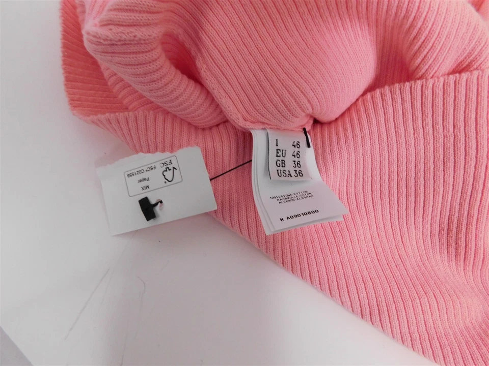 Nuevo Moschino Boutique Rosa Amarillo Abotonado Algodón Cárdigan Suéter 36 Foto 4 de 4