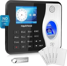 H3 Fingerprint Time Clock, Standalone Auto Hour Calculation, Biometric, + RFID
