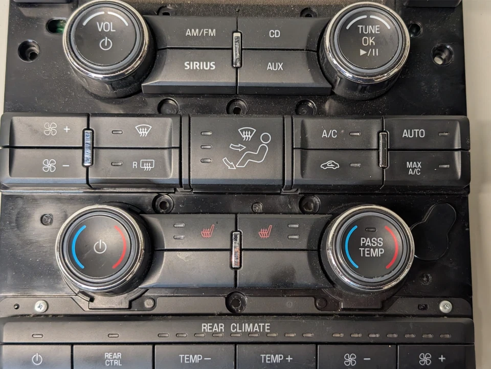 Radio control de clima Ford Flex 2009-2012 con asientos térmicos 8A8T-18A802-CF Foto 3 de 4