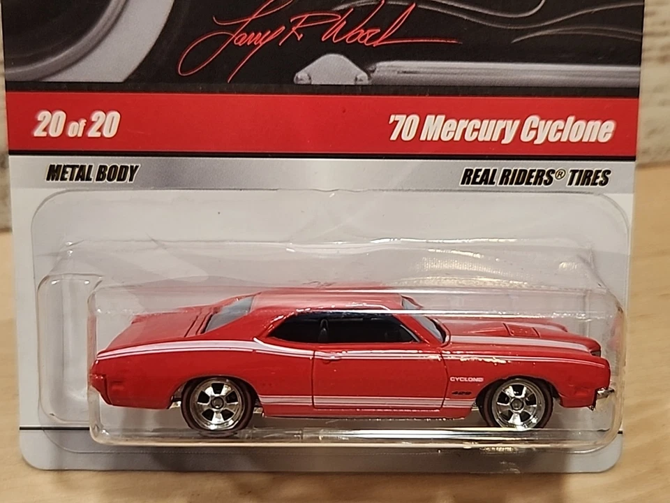 Coche Hot Wheels Larry's Garage (2008) rojo '70 Mercury Cyclone Real Riders 20/20 Foto 2 de 4