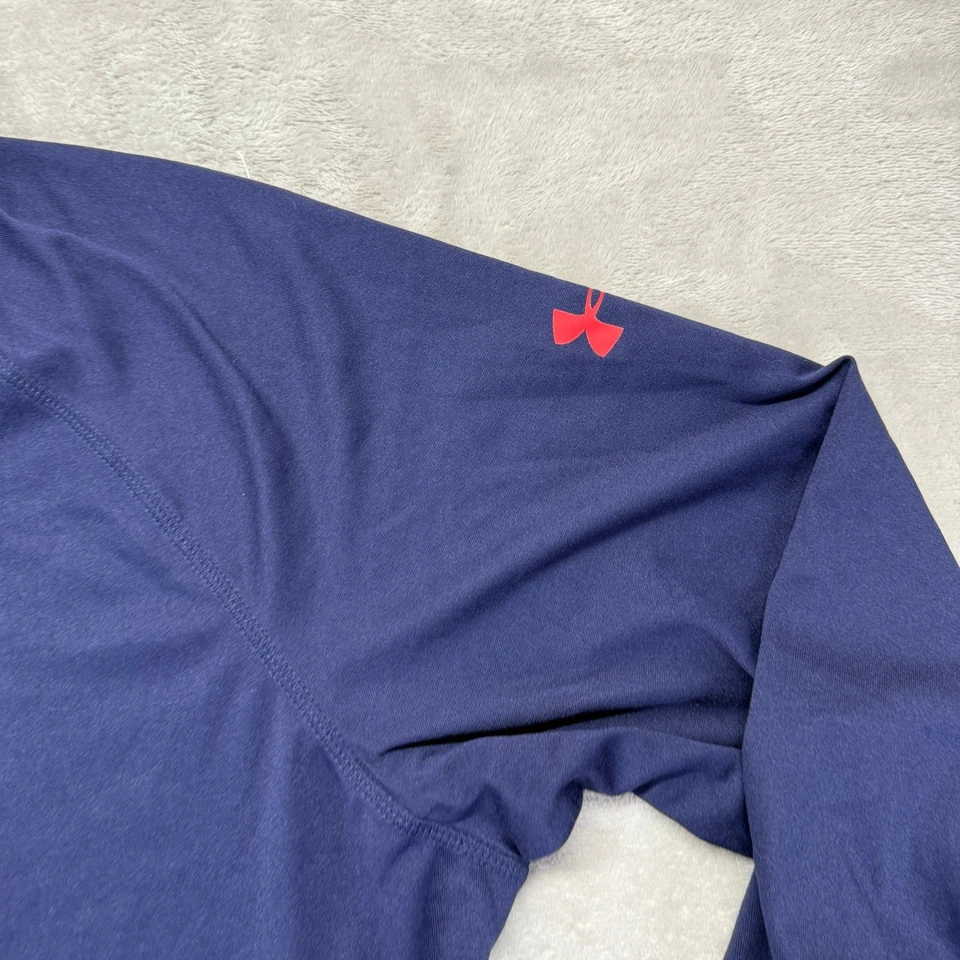 Pulôver masculino New Orleans Pelicans 2XL azul Under Armour NBA combinação 1/4 zíper - Imagem 4 de 4