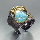 Jewelry gemstone Natural Turquoise Ring 925 Sterling Silver Size 7 /R471672