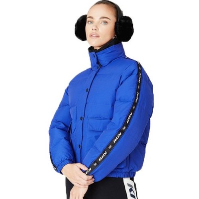 Kith Damen Königsblau Riley Puffer Reißverschluss Vorne Down Coat Xs KHW1055 Nwt