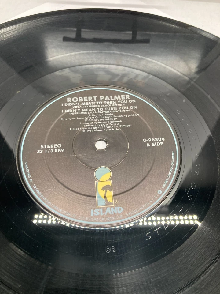 Robert Palmer I Didn't Mean To Turn You On 12" Vinyl Single 1986 Record O-96804 - Image 2 of 4