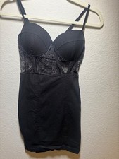 Little Black Dress Lace Detail Bodycon Dress, Size M