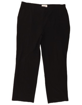 Marks & Spencer Damen gerade Freizeithose UK 16 Large W38 L27 schwarz FA92