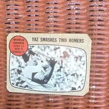 Topps 1967 Topps Carl Yastrzemski #152 Yaz Smashes Two Homers World Series