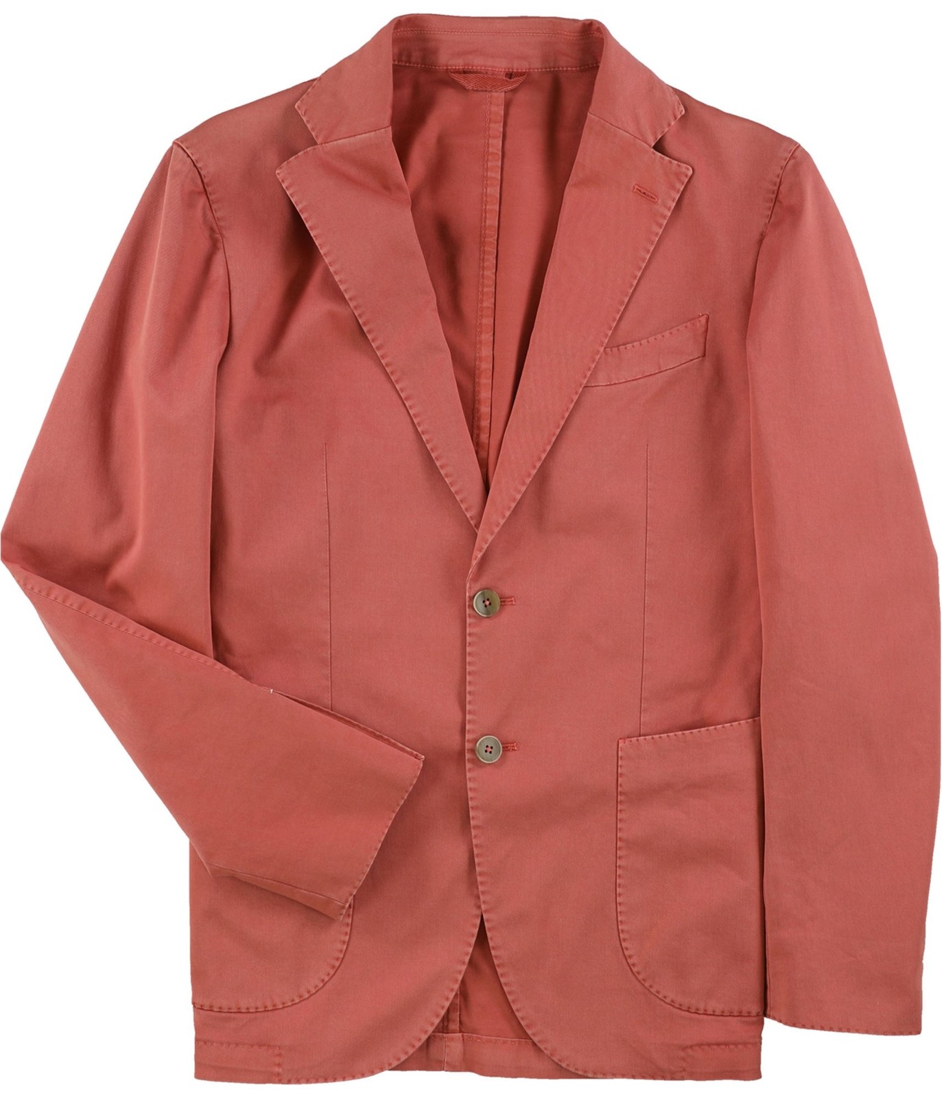 Мужской однотонный пиджак-блейзер на двух пуговицах от L.B.M., Красный, Обычный размер 48