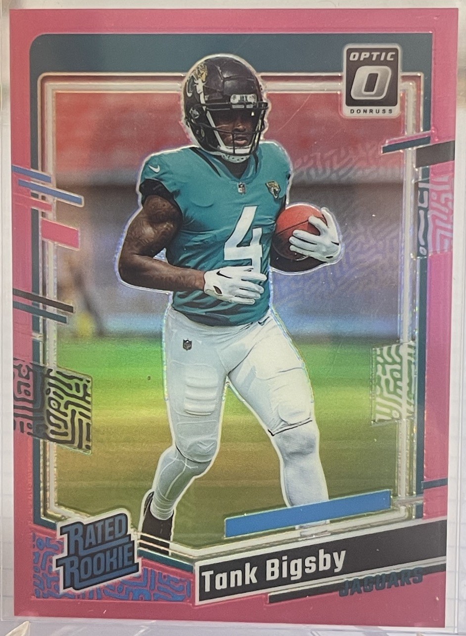 2023 Donruss Optic Tank Bigsby Jaguars Pink Rated Rookie #252 EAGLES