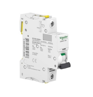 2 x Schneider Electric Leitungsschutzschalter ACTI9 IC60N 1P 16A B, A9F03116