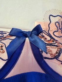 NEW! - Agent Provocateur, Lindie Bra 36C, Pink/Deep Blue (NWT+Box)