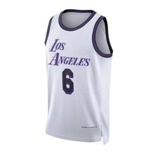 LBJ #6 Lakers Basketball Jersey Men's Custom Fan Shirt