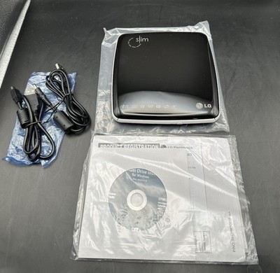 LG GP08LU10 8X Slim Portable External Super Multi DVD Rewriter + Software 