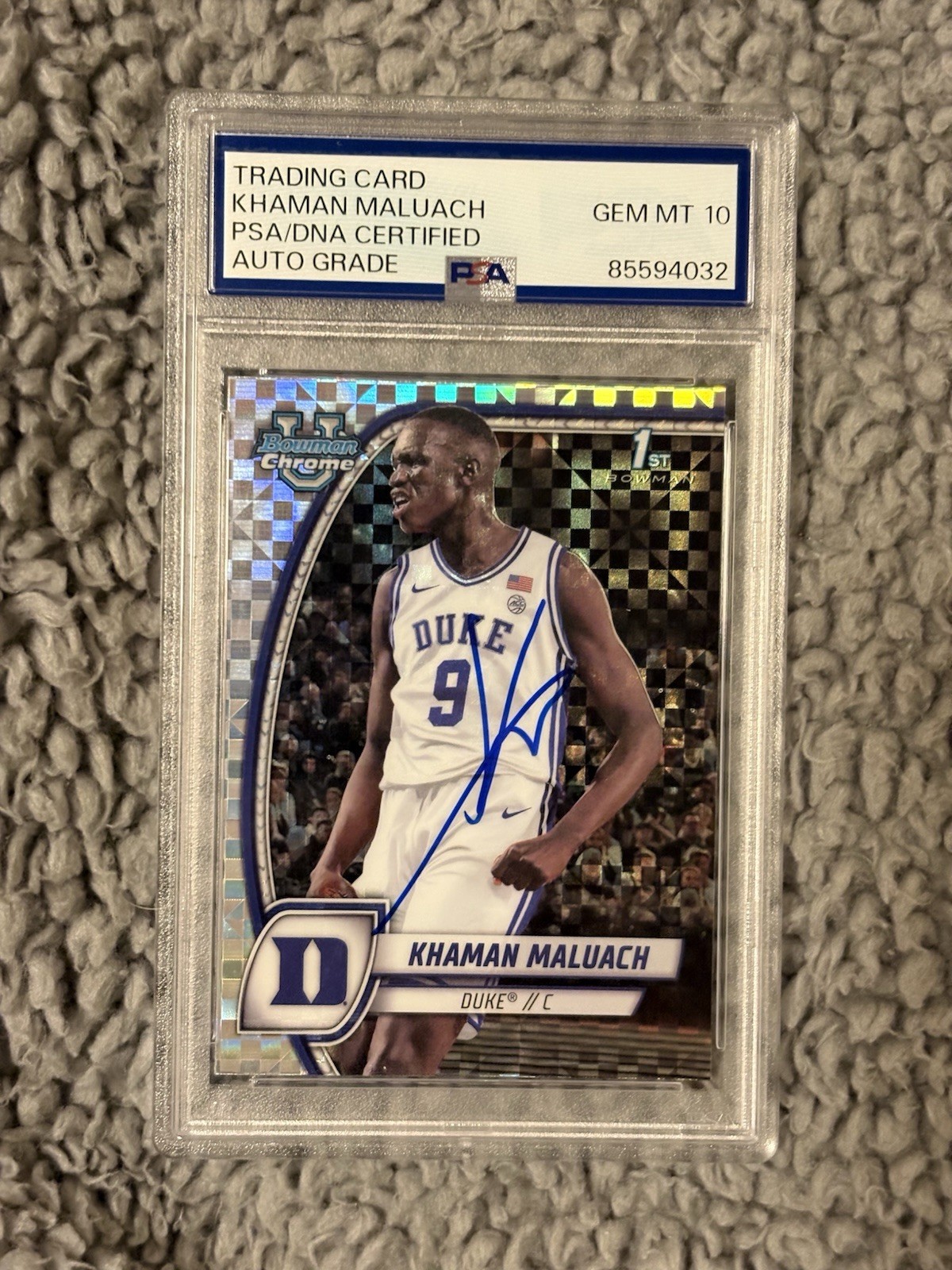 2024-25 Bowman Chrome U Khaman Maluach Xfractor PSA 10 Auto #46 RC QTY