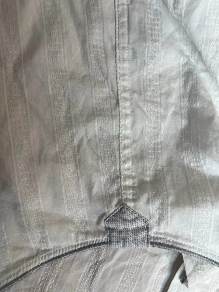 Camisa de mezclilla Tommy Bahama para hombre S/S botón frontal seda extra grande XL rayas blancas Foto 4 de 4