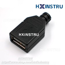 DIY Type A Female USB 2.0 4 Pin Plug Socket Connector Cover Solder Adapter Cable