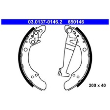 Bremsbackensatz hinten für VW Passat B1 32 33 B2 32B 33B Santana | 24616727