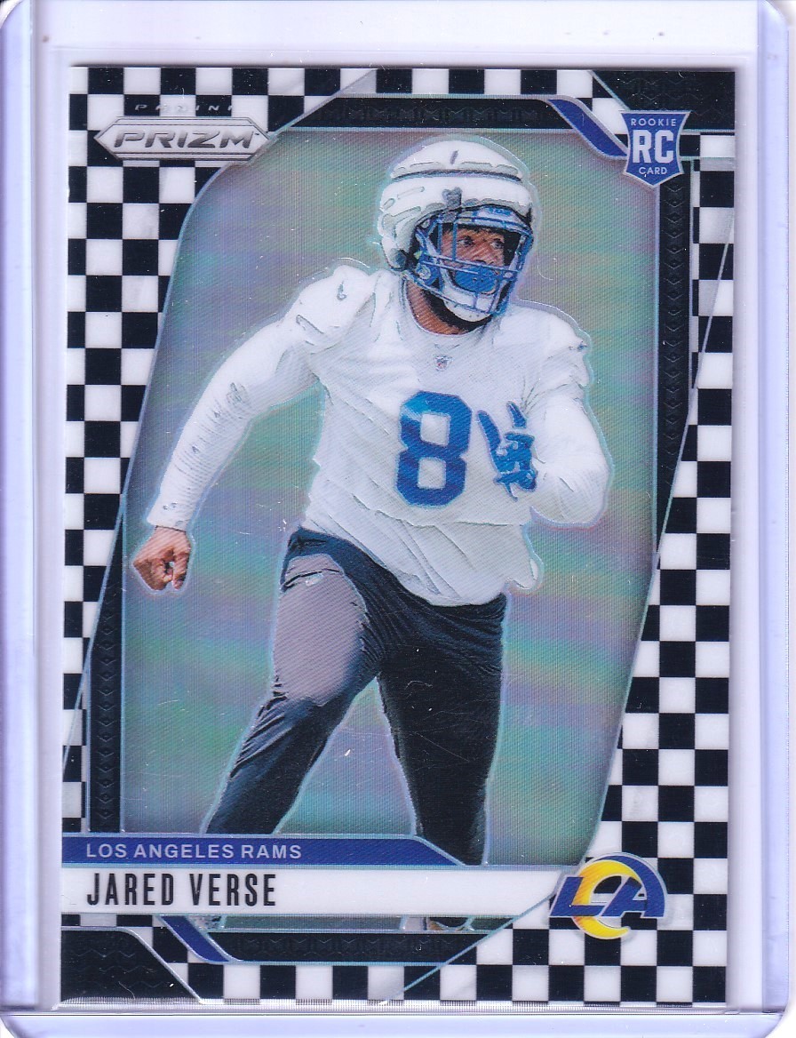 2024 Prizm JARED VERSE #341 Black & White Checker parallel of RC Rams
