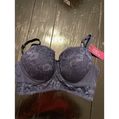 Adore Me Navy Blue Lace Balconette Bra 40DD
