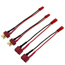 2Pairs T Plug to JST Connector Male Female with 20AWG 10cm Silicone Cable Wir...
