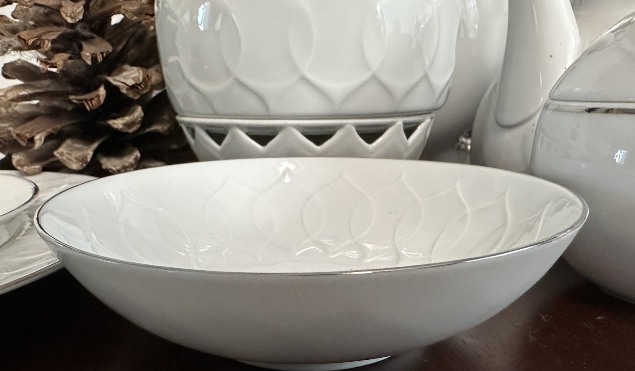 Rosenthal Lotus Platinum Dinner Service 12 Place Settings Tea Coffee 90 Pc