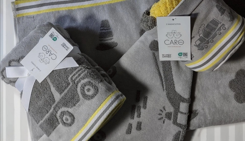 🏗️ New Caro Construction 🧰 Builder Worker Engineer Bath WaSh HanD Towels Set - Image 2 of 4