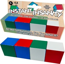 Instant Insanity Wooden Edition by Winning Moves Games USA, Classic Brain Teaser