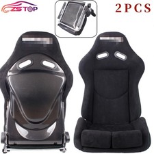 1 Pair Universal Adjustable Backrest Racing Seat Real Carbon Fiber Shell 1 Pair Universal Adjustable Backrest Racing Seat Real Carbon Fiber Shell