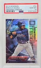 2018 Bowman Chrome RONALD ACUNA Refractive Trending Rookie Card PSA 10 Gem Mint