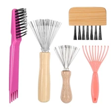 5 PCS Brush Cleaners for Hair, Hairbrush Cleaner Tool Hairstylist Small 